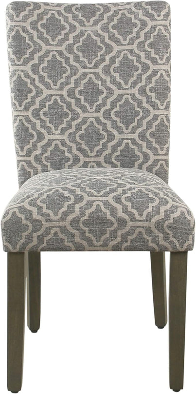 HomePop Parsons Classic Upholstered Accent Dining Chair, Pack of 2, Grey - LeafyLoom