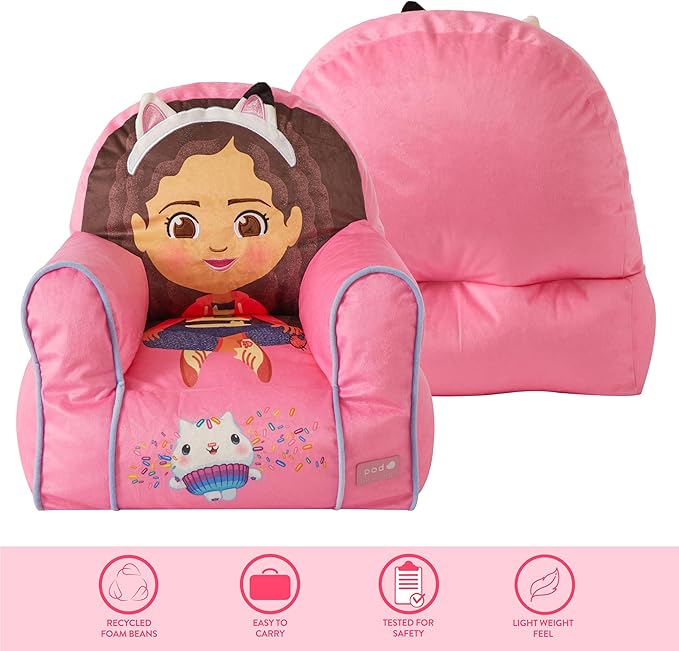 Idea Nuova Gabby's Dollhouse Bean Bag Sofa Chair - LeafyLoom