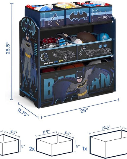 Delta Children Design & Store 6 Bin Toy Storage Organizer, Batman - LeafyLoom