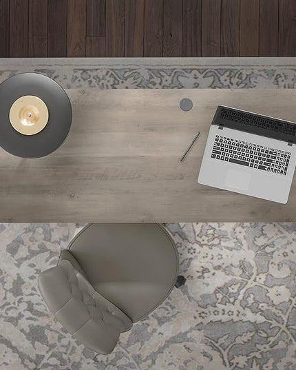 Bush Furniture Coliseum Designer Desk with Storage, Home Office Computer, 60W, Driftwood Gray - LeafyLoom
