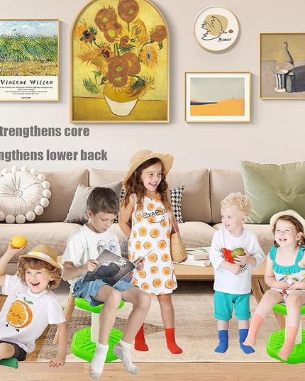 Active Chairs Kids Preschool Wobble Stool - Alternative Flexible Seating Balance Wiggle Stool for Classroom,Preschool,Kindergarten&Elementary School,Active Sensory Chairs,Ages3-8,Green(14in) - LeafyLoom