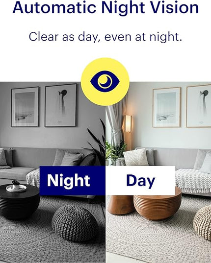 Canary View Indoor Home Security Camera 1080p HD WiFi IP | 24/7 Watch Live Video, Motion Alerts, Two-Way Talk, Night Vision, 10x Zoom, Private Mode, Compatible with Alexa, Google Assistant Canary