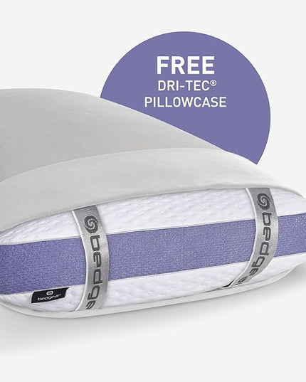 Bedgear Balance 3.X Cuddle Curve Performance Pillow – Firm Pillow – Neutral/Warm Sleepers – Moisture Wicking Pillow with Hypoallergenic, Washable, Removable Cover - LeafyLoom