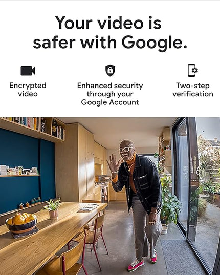 Google Nest Security Cam (Wired) - 2nd Generation - Fog, 1080p, Motion Only GoogleLLC