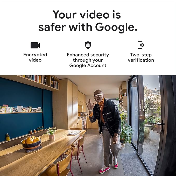 Google Nest Security Cam (Wired) - 2nd Generation - Linen, 1080p, Motion Only GoogleLLC