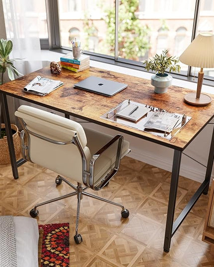 BANTI Computer Desk, 47 inch Home Office Desk, Modern Simple Style PC Table for Home, Office, Study, Writing, Vintage - LeafyLoom