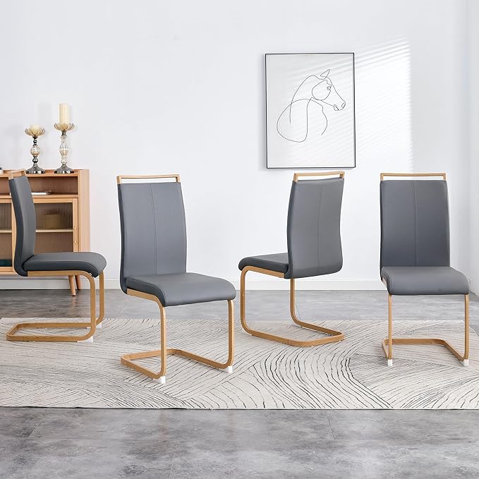 NicBex Haerin-SD-00303-LWJ Dining Chairs, 16.5"x21.2"x39.3", Gray - LeafyLoom