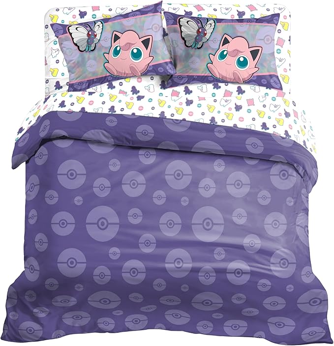 Northwest Pokemon Bed in a Bag Set, Full, Friendly Battle - LeafyLoom