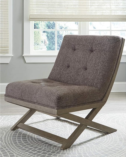 Signature Design by Ashley Sidewinder Coastal Tufted Accent Chair, Grayish Brown - LeafyLoom