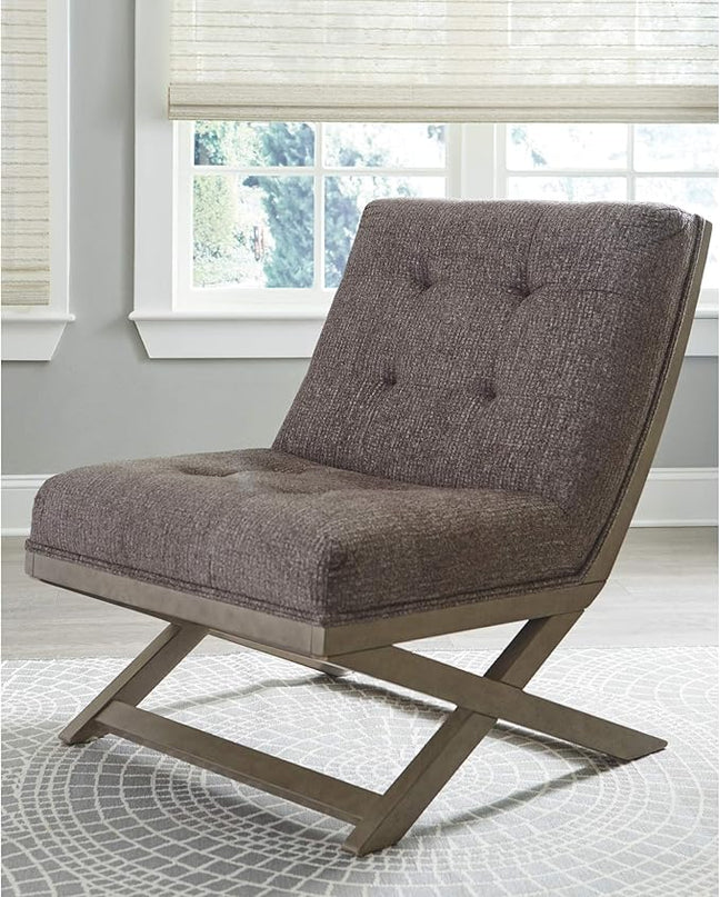 Signature Design by Ashley Sidewinder Coastal Tufted Accent Chair, Grayish Brown - LeafyLoom