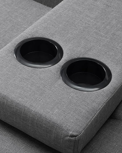 74.8" Modern Living Room Furniture Sets Tufted Loveseat Sofa Convertible Folding Futon Sleeper Couchbed with Cup Holder/Removable Armrests/Adjusting Backrest for Apartment,Home,Light Gray Sofá - LeafyLoom