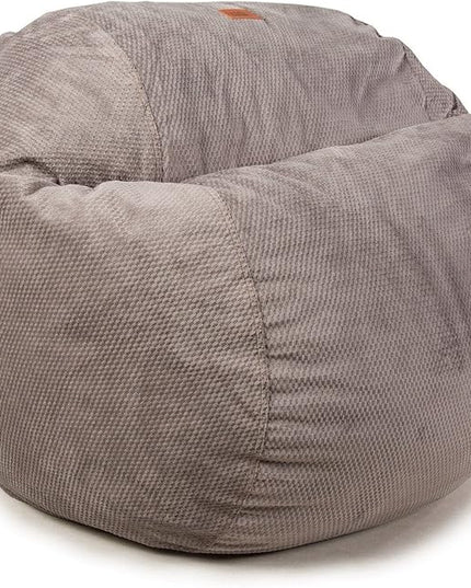 CordaRoy's Chenille Bean Bag Chair, Convertible Chair Folds from Bean Bag to Lounger, As Seen on Shark Tank, Charcoal - Full Size - LeafyLoom