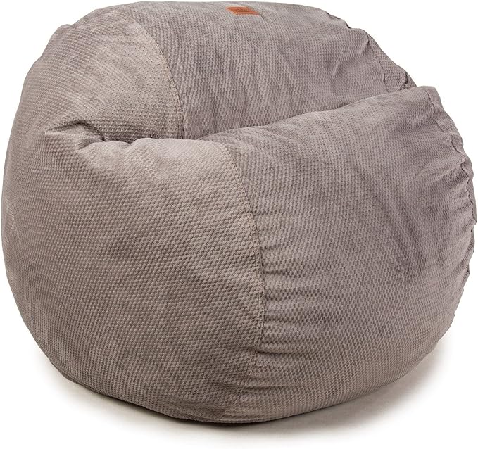 CordaRoy's Chenille Bean Bag Chair, Convertible Chair Folds from Bean Bag to Lounger, As Seen on Shark Tank, Charcoal - Full Size - LeafyLoom