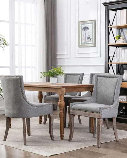 NicBex Haerin-SD-00084-LWJ Dining Chairs, 24"x21.6"x36.4", Gray - LeafyLoom