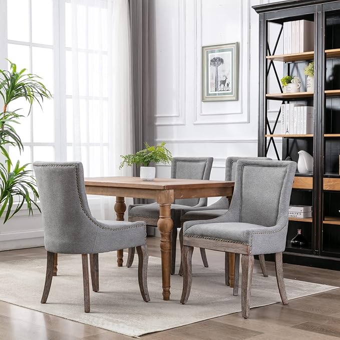 NicBex Haerin-SD-00084-LWJ Dining Chairs, 24"x21.6"x36.4", Gray - LeafyLoom