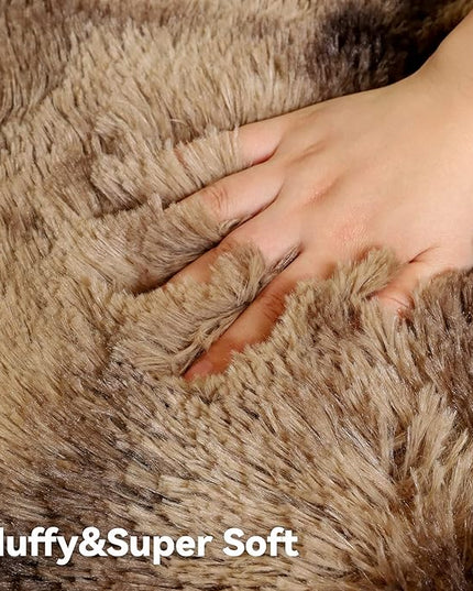 YOBATH Shag Area Rugs for Living Room Bedroom - Fluffy Rugs 6x9 Coffee Rug, Shaggy Rug for Girls Boys Living Room Rugs, Fuzzy Carpet for Nursery Dorm - LeafyLoom
