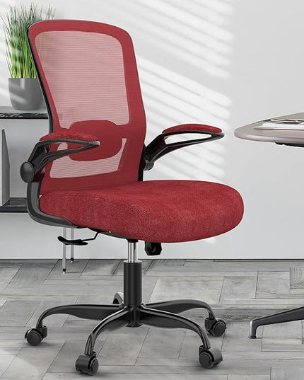 Office Chair, Ergonomic Desk Chair with Adjustable Lumbar Support, High Back Mesh Computer Chair with Flip-up Armrests-BIFMA Passed Task Chairs, Executive Chair for Home Office - LeafyLoom