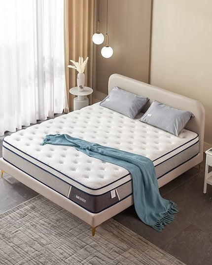Rimensy Full Mattress,10 Inch Hybrid Mattress in a Box,Gel Memory Foam Mattress,Individually Wrapped Pocket Coils Innerspring Mattress for Motion Isolation,Medium Firm,Full Size Mattress,54"*75"*10" - LeafyLoom