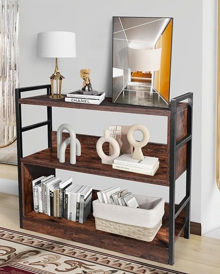 TV Stand Entertainment Center, Modern Deformable Television Stand with Open Storage Shelves, Media TV Console Table for 55 Inch TV, Wooden TV Cabinet for Living Room and Bedroom - LeafyLoom