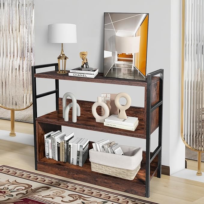 Deformable TV Stand, Entertainment Center with Storage, Open Shelves Modern Television Stands for 55 Inch TV, Wood TV Console Entryway Table Media Console Cabinet for Bedroom Living Room - LeafyLoom