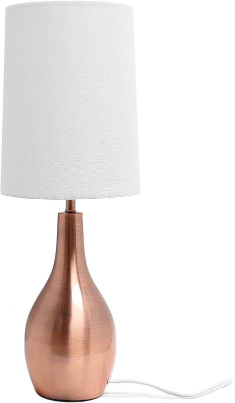 Simple Designs LT3303-RGD Tear Drop Table Lamp, Rose Gold - LeafyLoom
