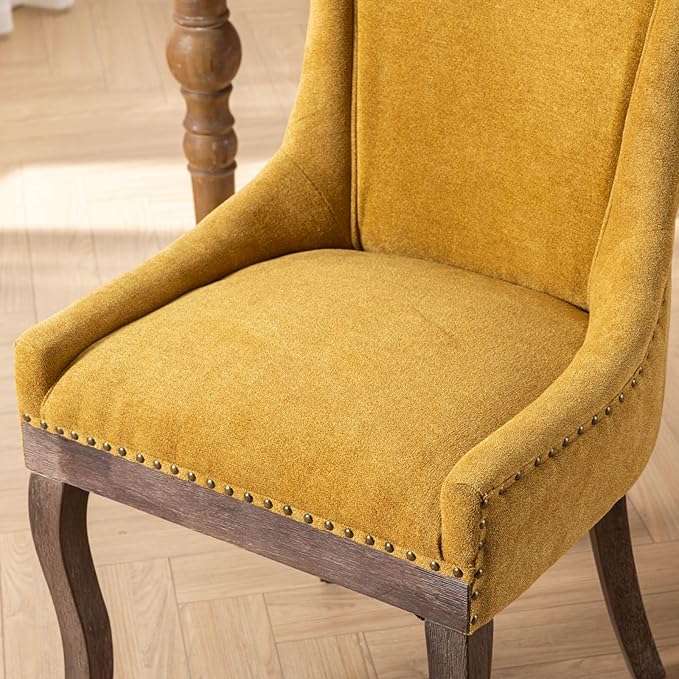 NicBex Haerin-SD-00088-LWJ Dining Chairs, 22.8"x20.8"x35.4", Golden - LeafyLoom