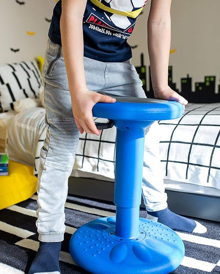 Studico ActiveChairs Adjustable Wobble Chair, Flexible Classroom Seating improves Focus, Posture & Helps ADHD/ADD. Classroom Stools, Active Wobble Chairs, Adjusts from 16.65" to 23.75" Ages 13-18 Blue - LeafyLoom