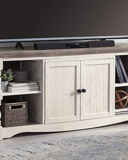Signature Design by Ashley Havalance Farmhouse TV Stand and End Table Bundle | Fits TVs up to 65 inches - LeafyLoom
