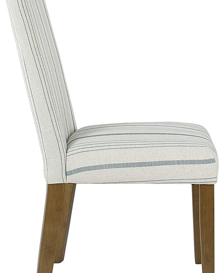 HomePop Classic Parsons Dining Chairs, Pack of 2, Blue Calypso Stripe - LeafyLoom