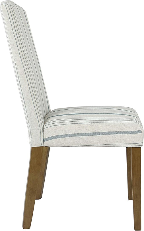 HomePop Classic Parsons Dining Chairs, Pack of 2, Blue Calypso Stripe - LeafyLoom