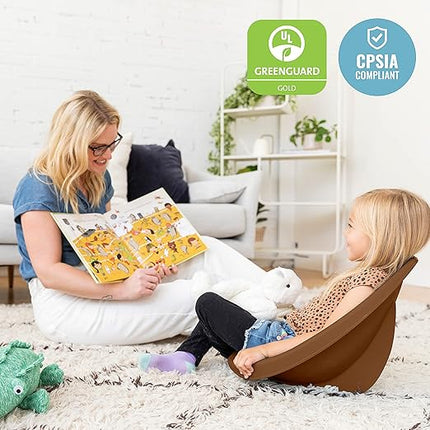 ECR4Kids Leaf Floor Seat, Rocker Chair, Chocolate, 6-Piece - LeafyLoom