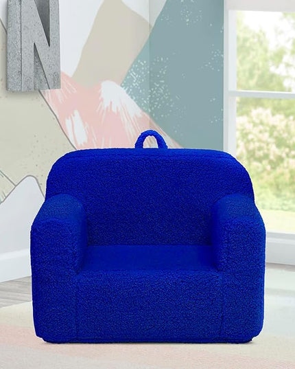 Delta Children Cozee Sherpa Chair, Royal Blue - LeafyLoom