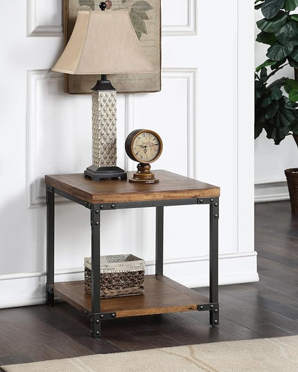 NicBex Coffee Table Wooden Coffee Table with Storage Rectangle Center Tables with Bottom Shelf End Table for Living Room, Dining Room, Office, and Bedroom,23" W, Honey+Black - LeafyLoom