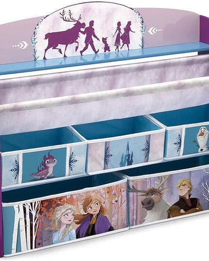 Delta Children Kids Convertible Activity Bench - Greenguard Gold Certified, Frozen II & Deluxe Toy and Book Organizer, Disney Frozen II - LeafyLoom