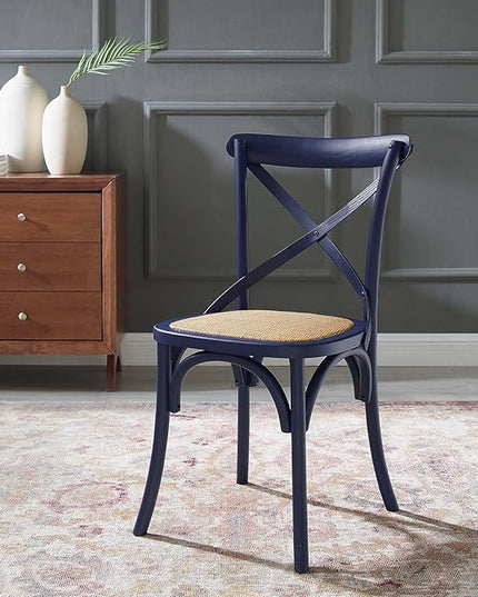 Modway Gear Side, Dining Chair, Midnight Blue - LeafyLoom