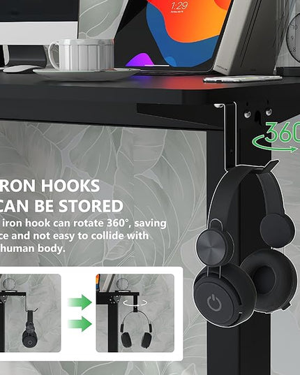 63 x 24 Inches Standing Desk Adjustable Height with Splice Board- Stand Up Desk, Electric Standing Desk, Sit to Stand Desk for Home & Office Computer Desk - LeafyLoom