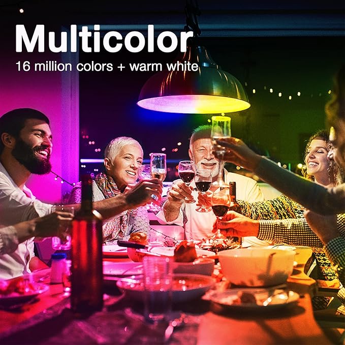 DAYBETTER Tuya Smart Light Bulbs, RGBCW Wi-Fi Color Changing Led Bulbs Compatible with Alexa & Google Home Assistant, A19 E26 9W 800LM Multicolor Led Light Bulb, No Hub Required, Light Bulbs 4 Pack DAYBETTER