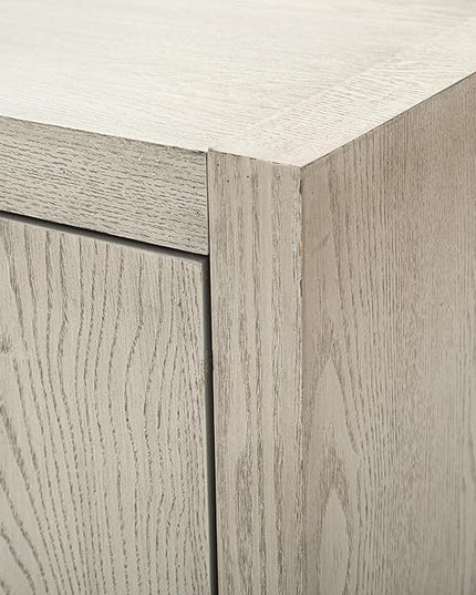 Merax Wood Sideboard Buffet Cabinet with Storage, 4 Door Farmhouse Cupboard w/Adjustable Shelves, Console Table for Kitchen, Dining/Living Room, Grey - LeafyLoom