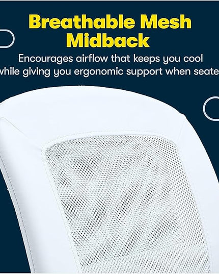 Serta Essential Armless Desk Chair Small TaskChair with Wheels, Breathable Mesh Back, SertaQuality Foam Cushion Seat for Comfort, Functional, Lightweight and Versatile, Task, Sky Blue - LeafyLoom