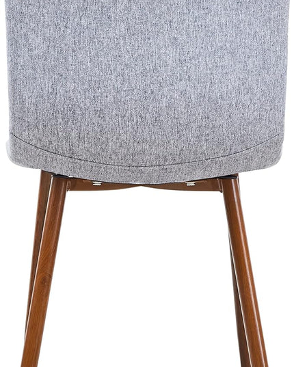 Wonder Comfort Set of 4 with Metal Legs, Fabric Armless Accent Dining-Room Chairs Side Seat, Gray Back, Grey - LeafyLoom