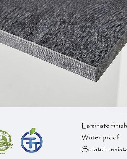 Kaboon Universal Tabletop 55"x20", Solid One-Piece Melamine Table Top, Double Desk L-Desk DIY, Home and Office, Greylish Blue - LeafyLoom