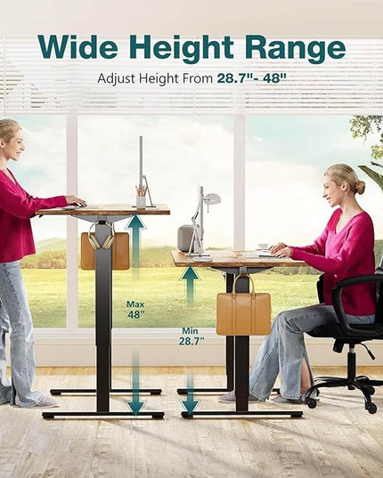 NicBex Laik-DW-00020-DX Desks, 62" W x 23" D x 28" H, Brown - LeafyLoom