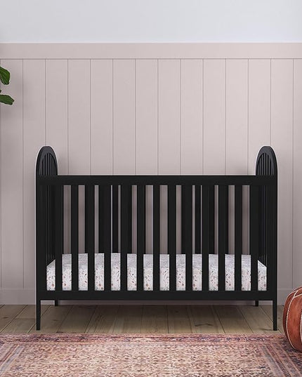 DaVinci Beau 3-in-1 Convertible Crib in Ebony, Greenguard Gold Certified - LeafyLoom