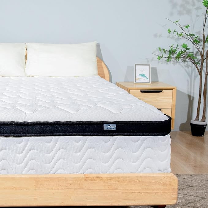 Full Size Mattress | 10 Inch Hybrid Mattresses Full in a Box | Medium Firm Memory Foam and Individual Pocket Springs | Fiberglass Free Bed Matress | Breathable | CertiPUR-US - LeafyLoom