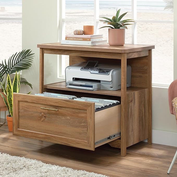 Sauder Coral Cape Lateral File, L: 32.21" x W: 19.45" x H: 30.00", Sindoori Mango Finish - LeafyLoom