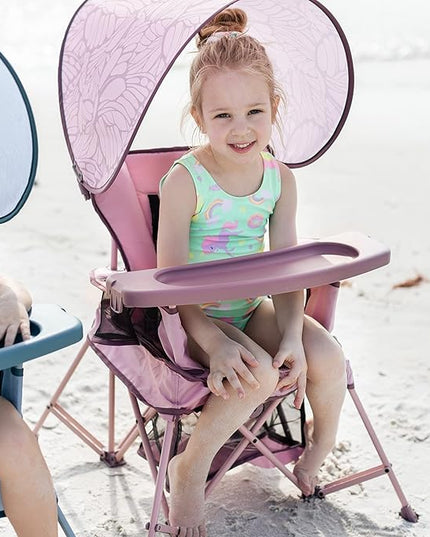 Baby Delight Go with Me Venture Portable Chair | Indoor and Outdoor | Sun Canopy | 3 Child Growth Stages | Canyon Rose - LeafyLoom