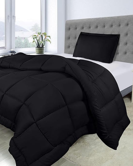 Utopia Bedding Twin Comforter Set Kids with 1 Pillow Sham, Bedding Comforter Sets, Down Alternative Black Comforter, Soft and Comfortable, Machine Washable - LeafyLoom