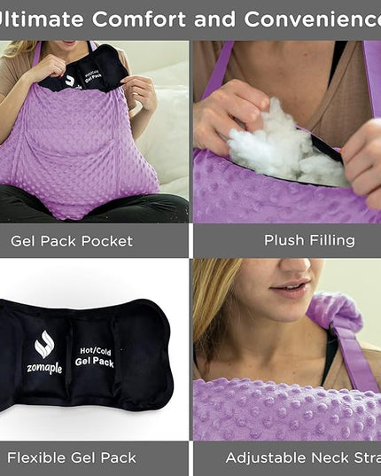 Zomaple Hysterectomy Pillow- Super Comfy Shock Absorbing Hysterectomy Recovery Pillow with 2 Pockets and Gel Pack- Tummy Pillow with Hands Placement Pou - LeafyLoom