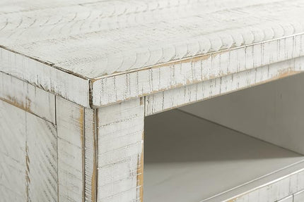 Martin Svensson Home Nantucket 65" TV Stand, Antique White - LeafyLoom