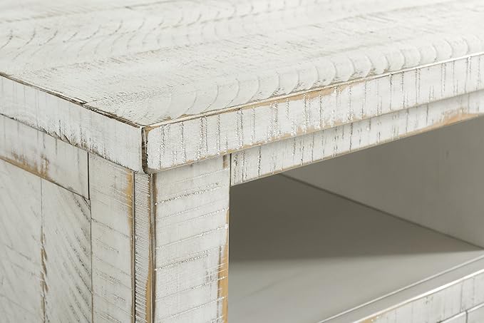 Martin Svensson Home Nantucket 65" TV Stand, Antique White - LeafyLoom